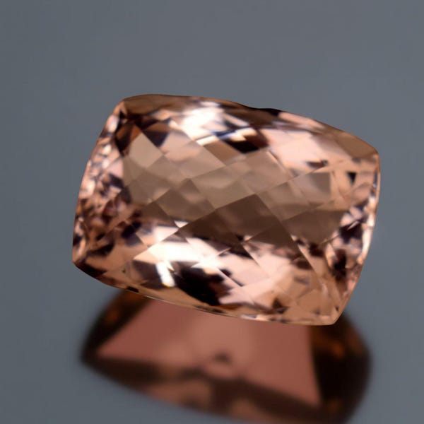 Morganita natural de 20,50 ct., color rosa bebé, talla cojín, suelta, piedra preciosa certificada [TRATADA]