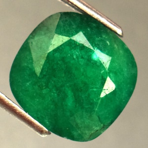 Zertifizierte Natürliche Smaragd 7 Ct Kissenschliff Edelstein für den Ringgebrauch
