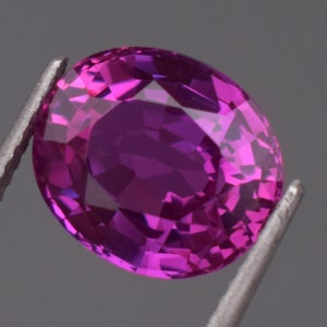 Saphir rose violet vif naturel de 5,75 carats, pierre précieuse certifiée de taille ovale en vrac pour bague, saphir violet [saphir traité]
