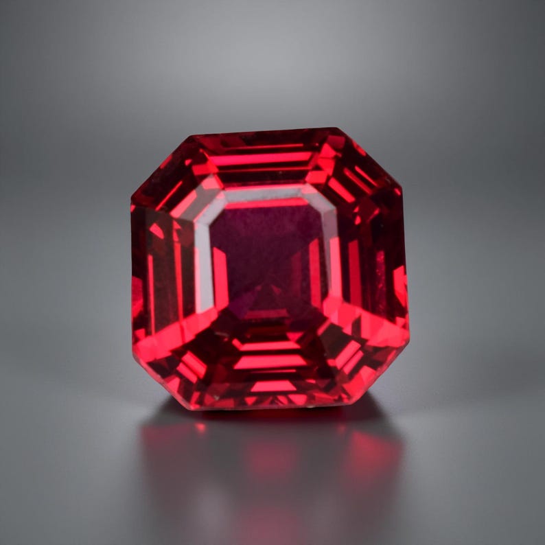 Ruby Red Edgers Natural Certified Pigeon Blood Mozambique Red Ruby Assccher Cut 19.25 ...