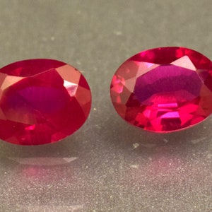 Rubí rojo de Mozambique natural de 3,25 ct, certificado, par a juego [RUBÍ TRATADO]