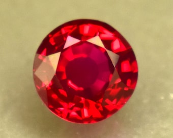 Natural Certified Pigeon Blood  Mozambique Red Ruby Round Cut 4.35 Ct Loose Gem Stone No Glass [TREATED RUBY]