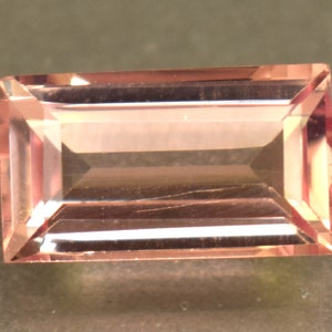 3.60 Ct Natural Certified Padparadscha Peach Pink Sapphire Baguette Cut Loose Gemstone For Ring Use