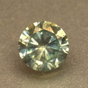 Natural Blue Green Moissanite 1.30 Ct Round Cut Loose Gemstone For Ring