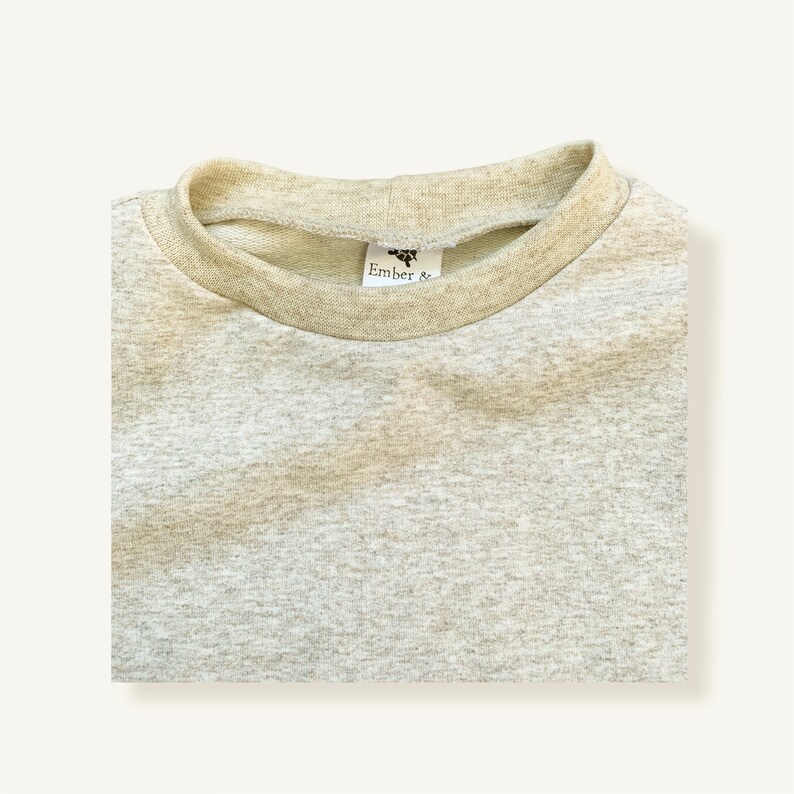 Ready to Ship Handmade Baby and Toddler Pullover Jumper Cosy Oatmeal Sweatshirt