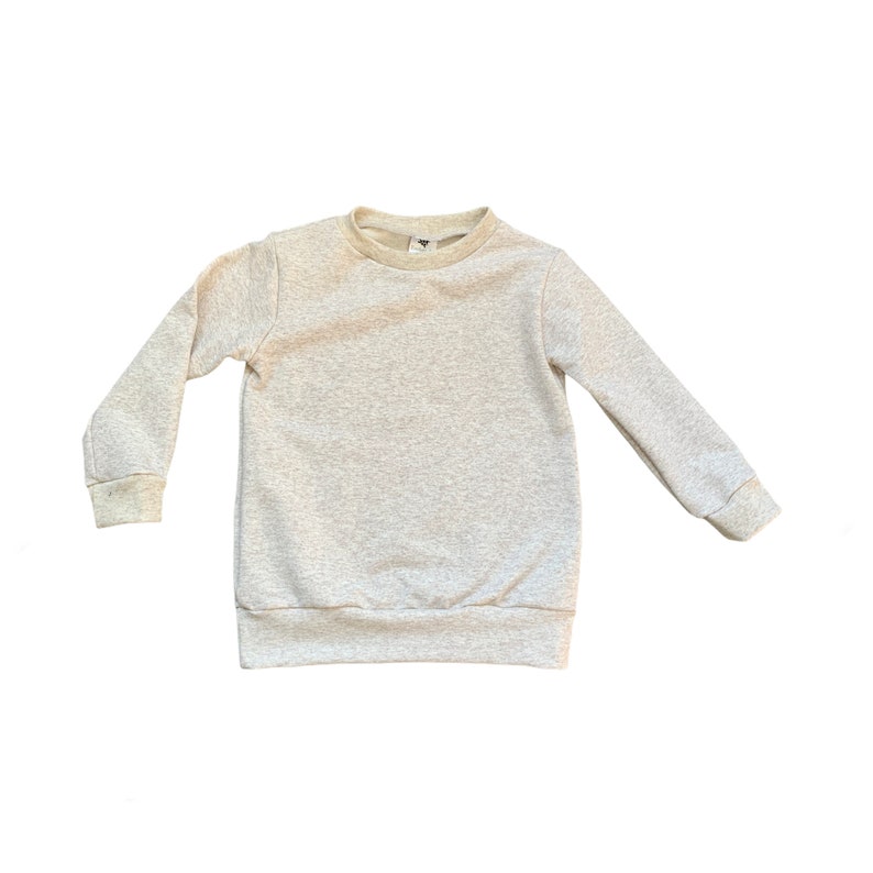 Ready to Ship Handmade Baby and Toddler Pullover Jumper Cosy Oatmeal Sweatshirt