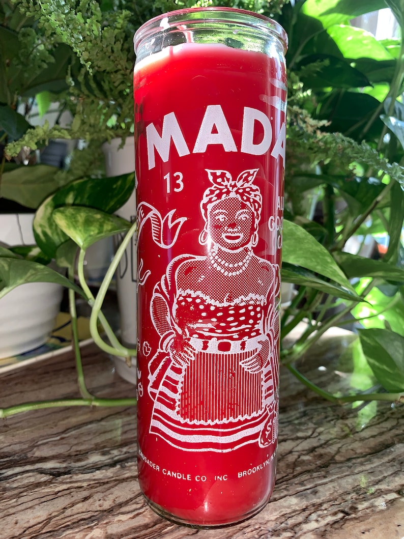 La Madama Red 7 Day Candle Etsy