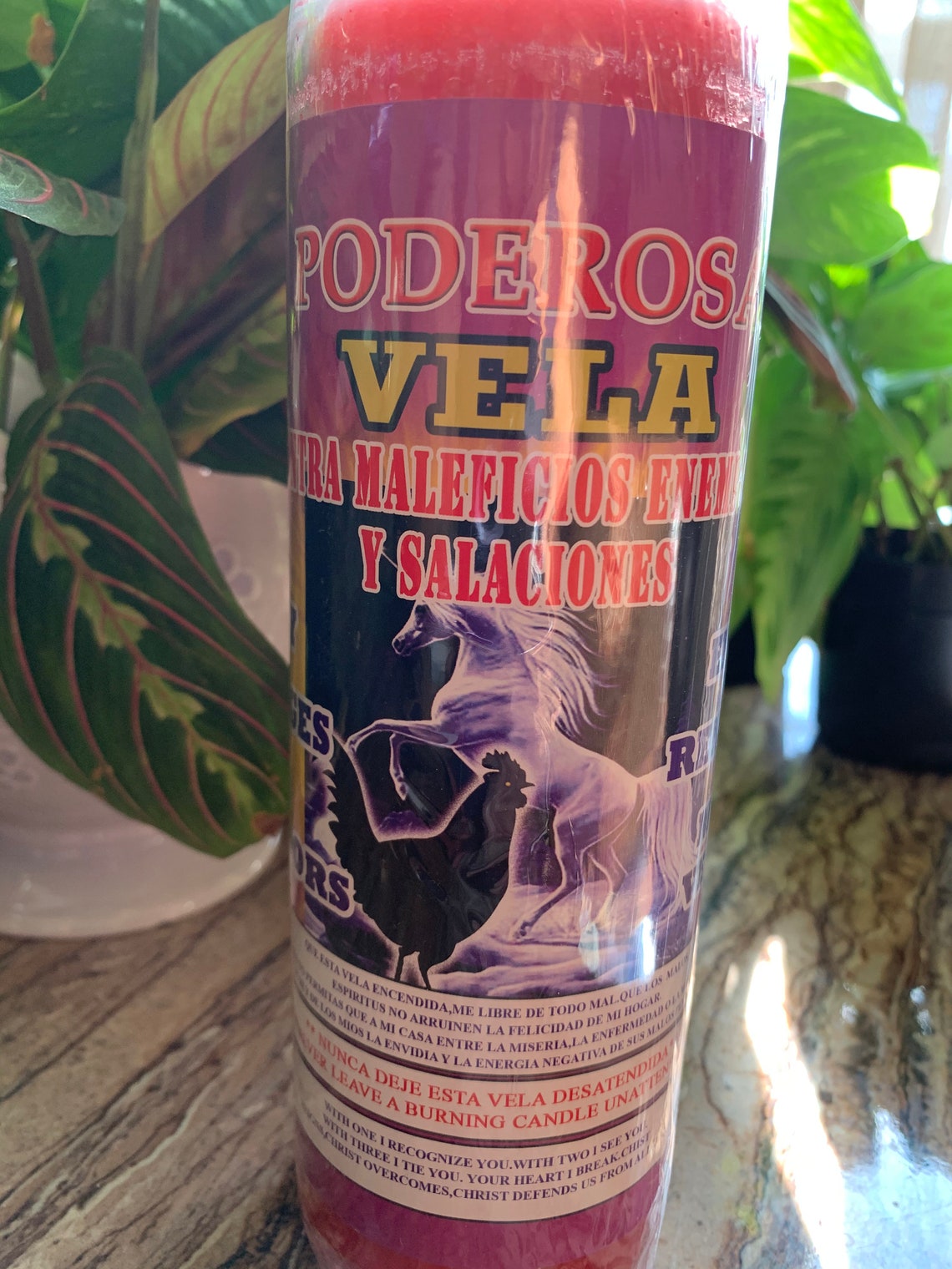 Indio SPRITIUAL - Candela all'olio di palma contro l'energia malevola e le maledizioni (Contra SALACIONES