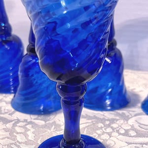 Vintage Cordial Gläser Kobaltblau mexikanisches Glas 7 Count Set