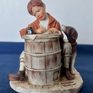 Vintage Norman Rockwell Figurine Love Letter
