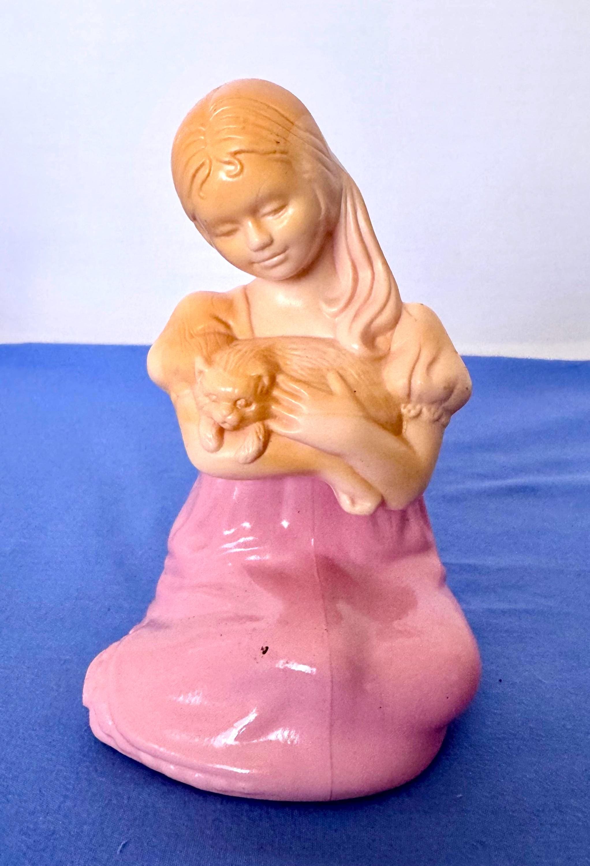 Vintage Avon Bottle-dear Friends Girl and Kitten-5.5” - Etsy