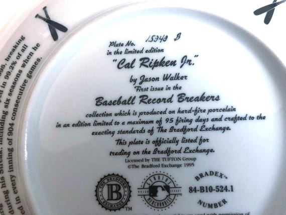 Cal Ripken Jr. Plate Bradford Exchange - Etsy