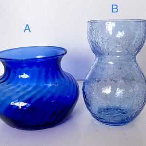 Vintage Vases Cobalt Blue Ice Blue Your Choice