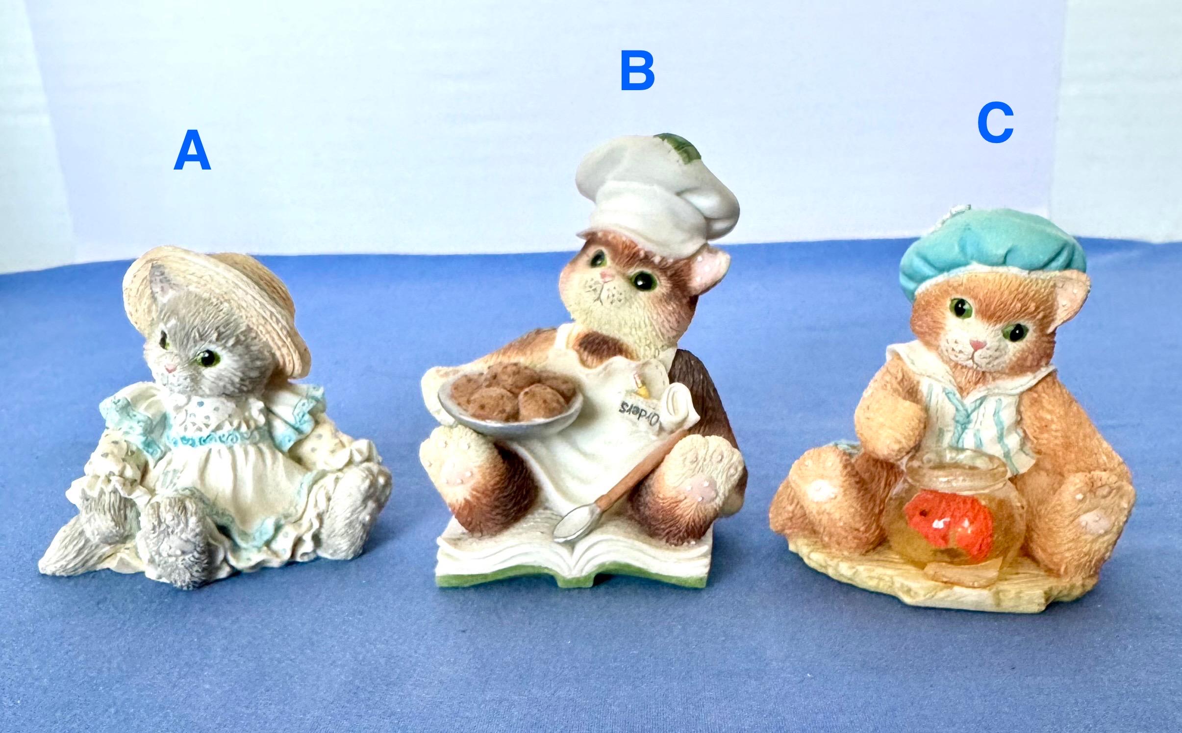 Vintage Calico Kittens by Enesco-you Always Top off My Day, You