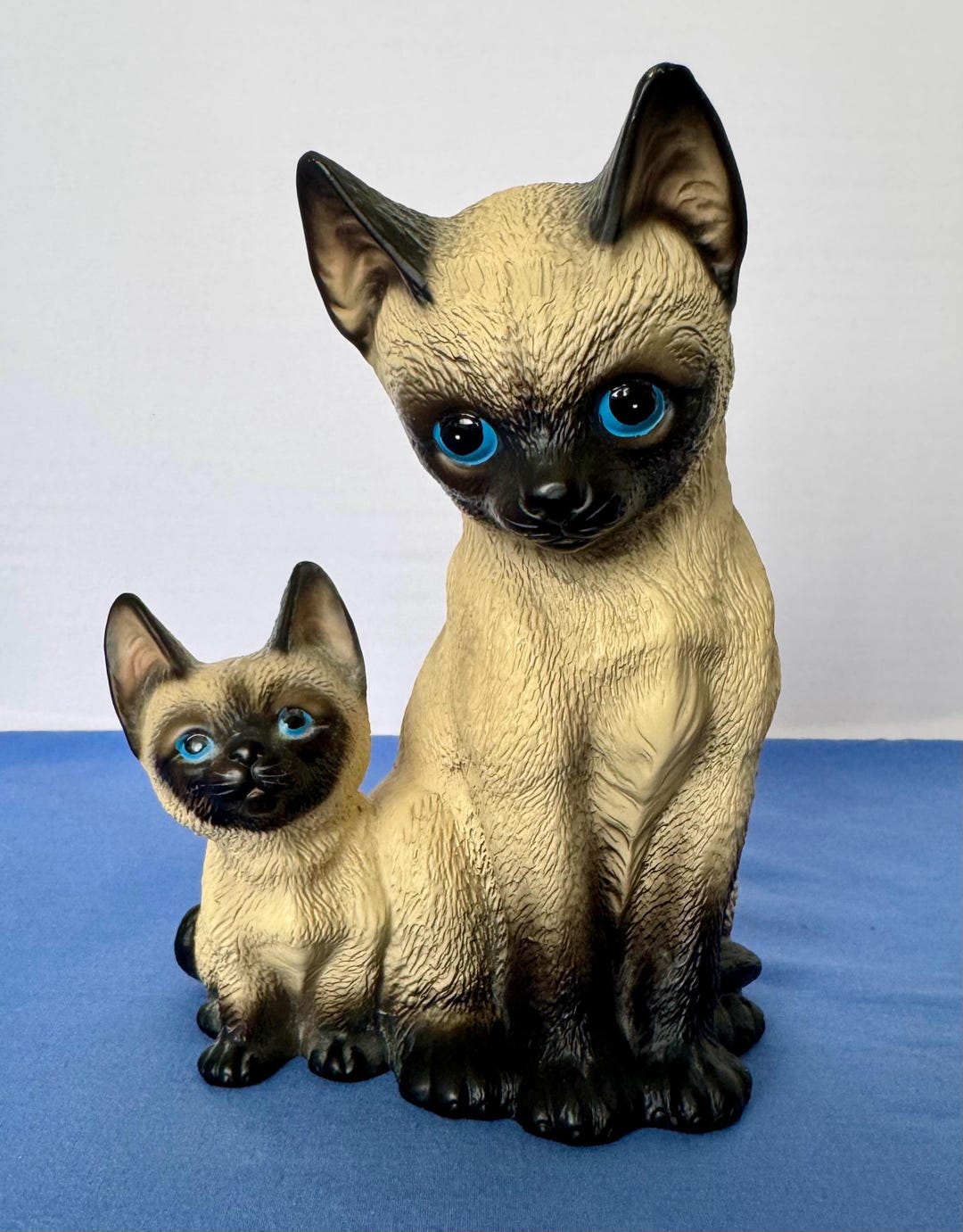 70s 80s SWIMMER 猫の置物 フィギュア ￼2点セット レトロ Vintage Siamese Cats Porcelain Harvey Knox Kingdom Japan 6.8” - Etsy