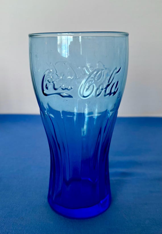 グラス　ヴィンテージ ヴィンテージ コカコーラ グラス (ブルー) とガラス製カウボーイブーツ
