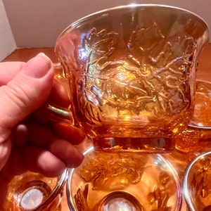 12 Indiana Glass Marigold Punch Cups