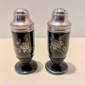 【はこぽす対応商品】 ヴィンテージ ヘーゼル アトラス ガラス フローラル ソルト アンティーク雑貨