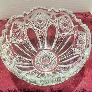 McKee Glass Crystal Bowl Quintec EAPG