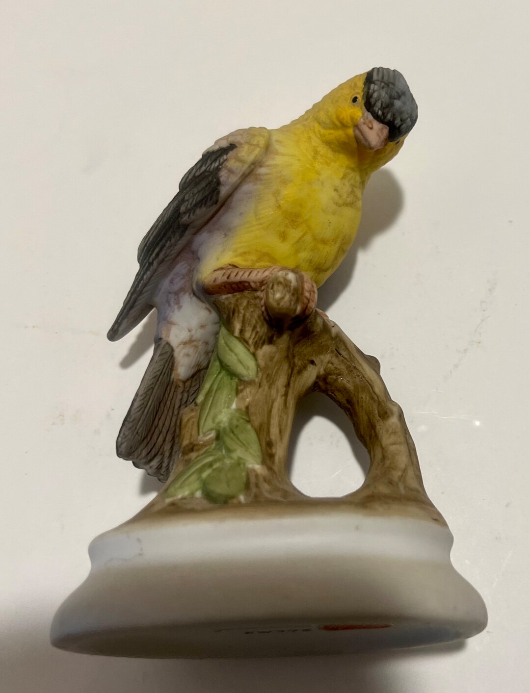 Vintage Lefton Bird Figurine Gold Finch Etsy