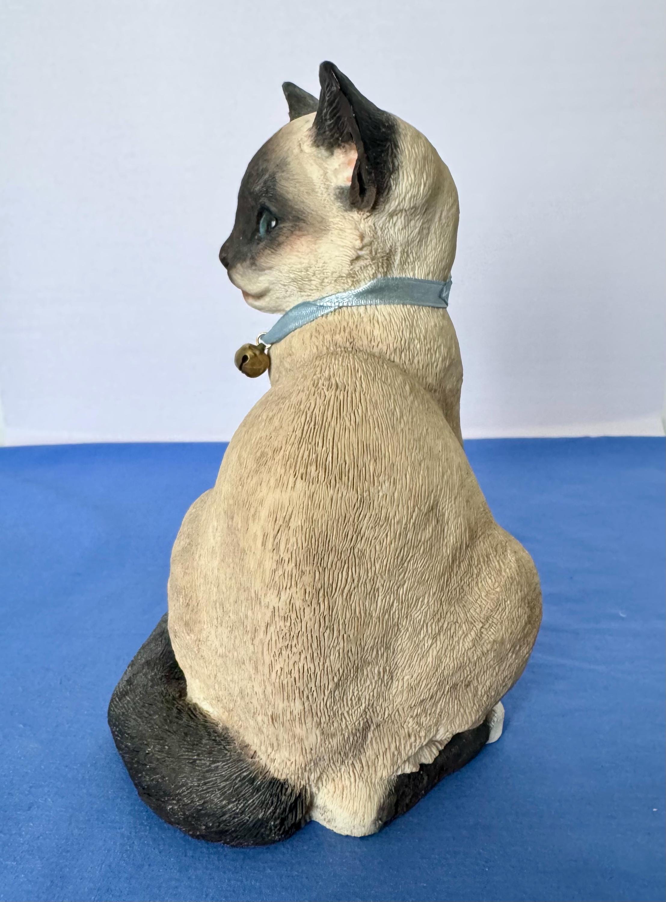 Vintage Cat Figurine Country Artists Siamese Kitten 7” Resin - Etsy