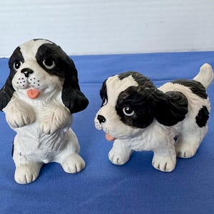 Vintage Dog Figurines Homco Spaniel Puppies