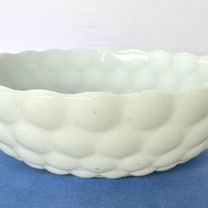 Vintage Serving Bowl-Anchor Hocking Milk Glass Bubble Serving Bowl 8”