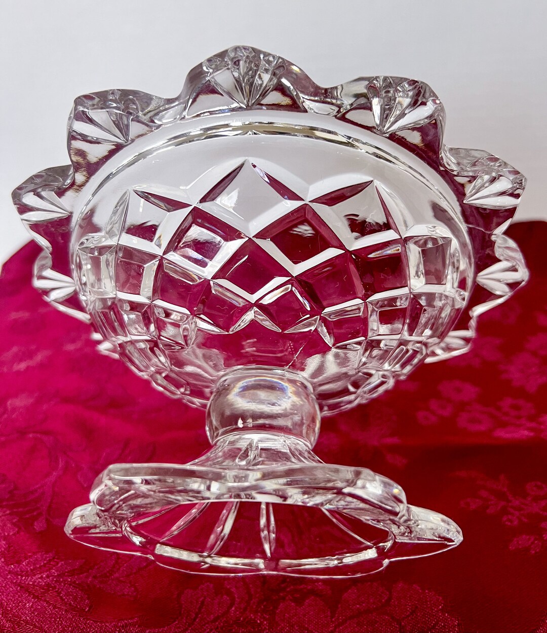 Vintage Lead Crystal Compote Waterford Etsy