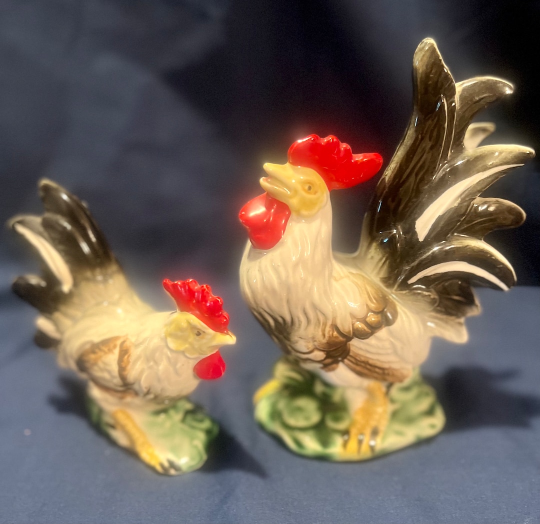 Vintage Chicken Figurines Etsy