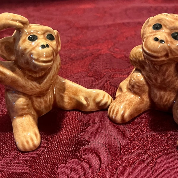 Monkey Salt and Pepper Shakers Etsy