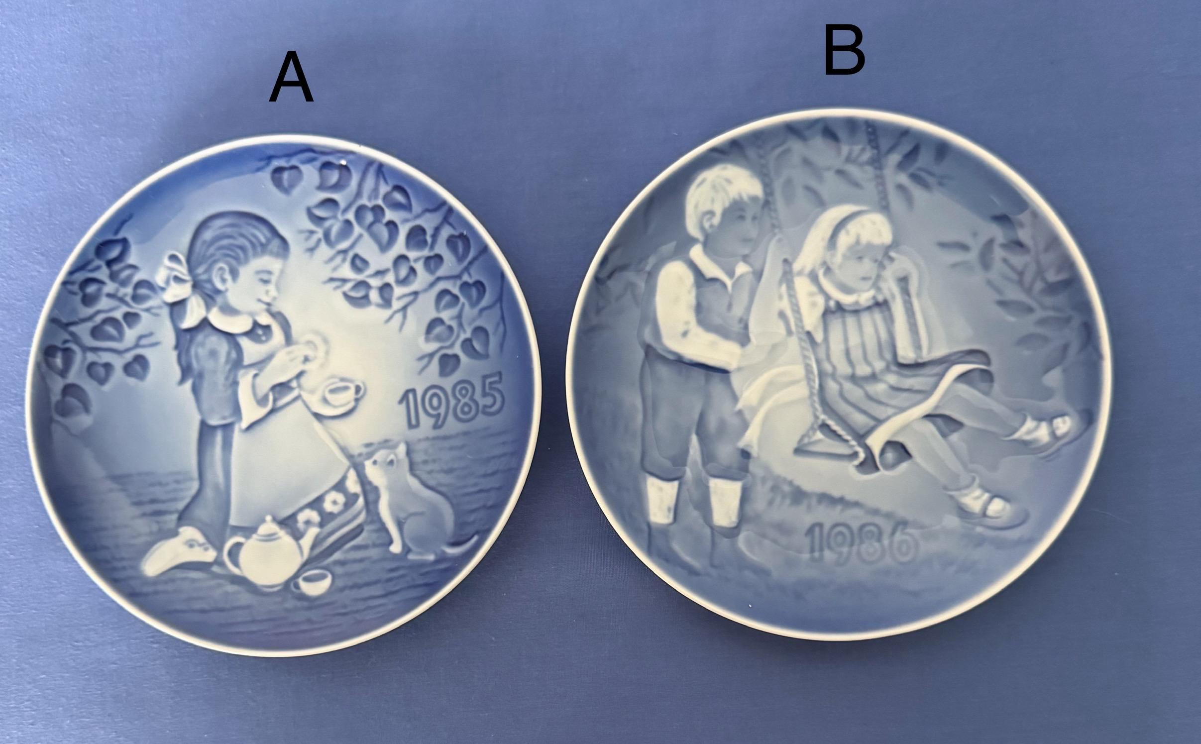 完品で希少　Bing & Grøndahl 100周年記念 1992 復刻版 Vintage Bing and Grendahl Old Copenhagen Children's Day Plates