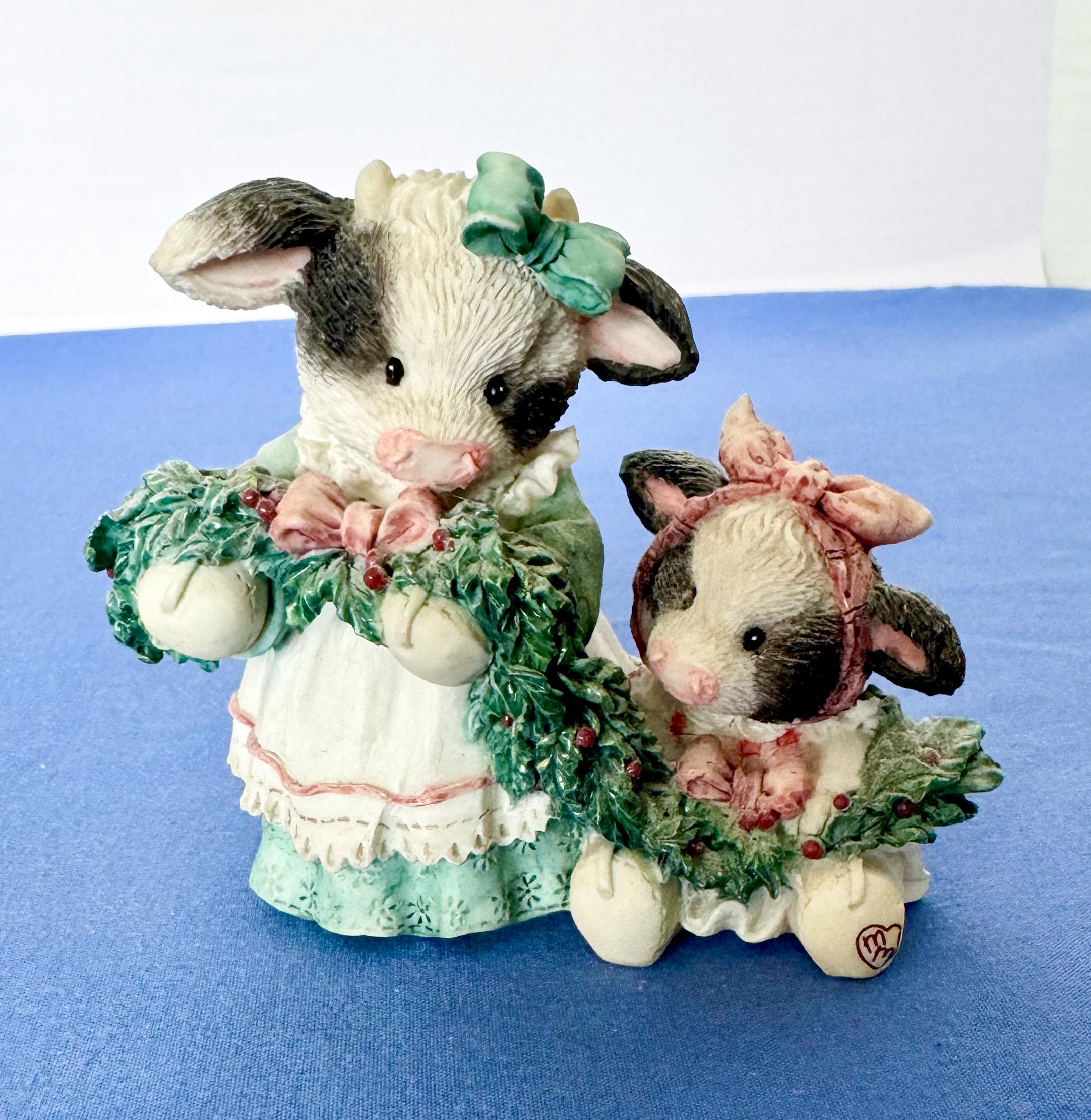 Vintage Mary's Moo Moos by Enesco-deck the Halls With Cows of