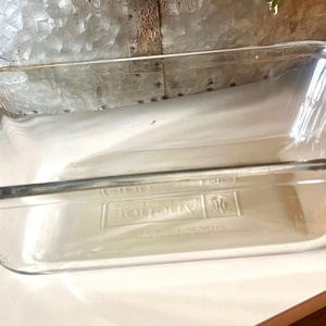 Vintage Anchor Hocking Loaf Pan Clear Glass