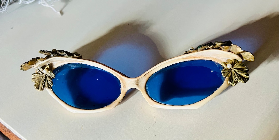 Occhiali da sole blu cobalto antico senza braccia Italia