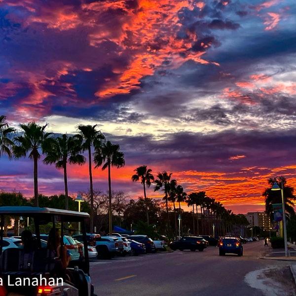 Tropical Sunset in Downtown Gulfport, Florida