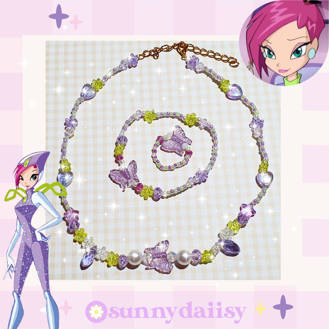 Winx Club Cartoon Inspired Necklace Set/ Bloom/ Stella/ Flora/ Etsy