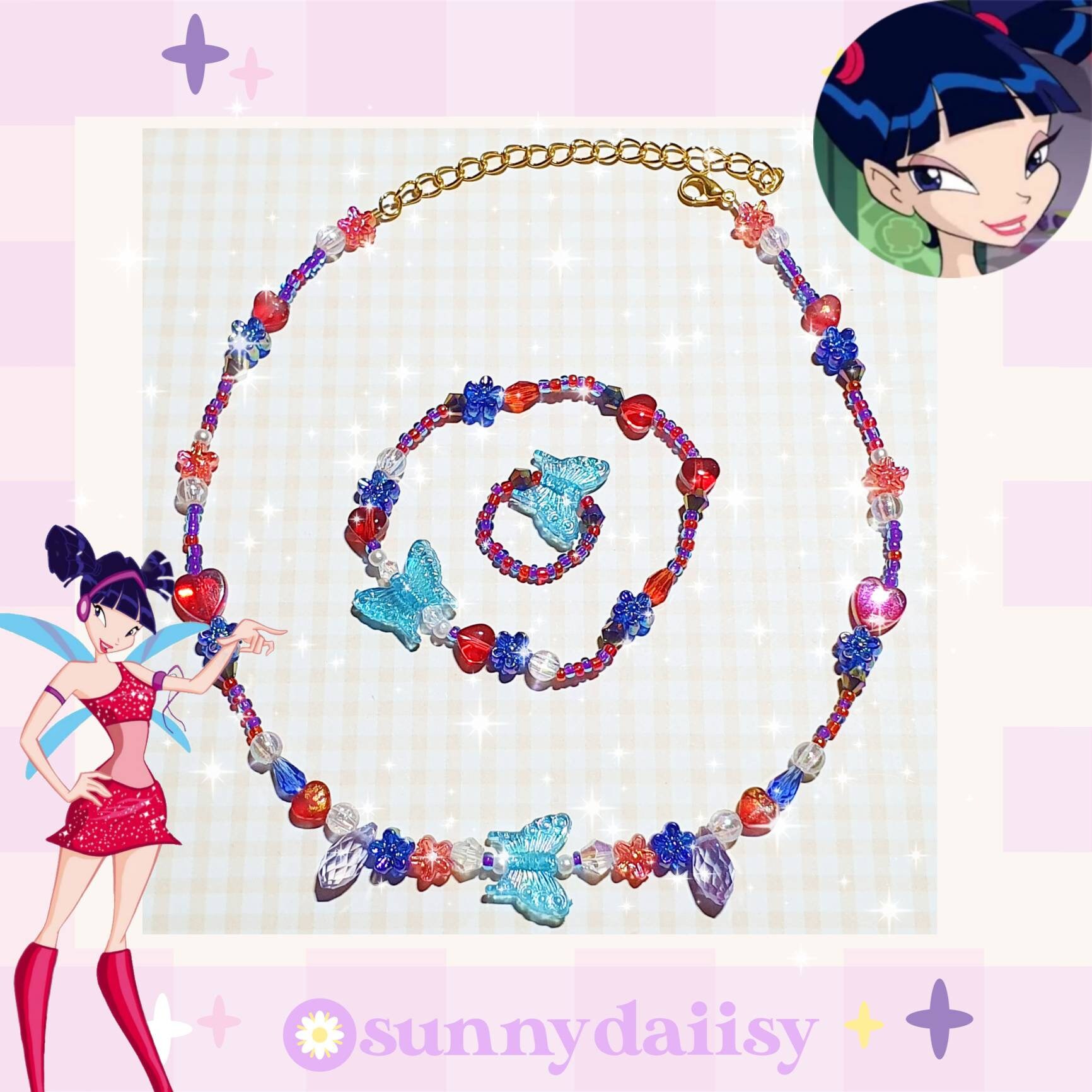 Winx Club Cartoon Inspired Necklace Set/ Bloom/ Stella/ Flora/ Etsy
