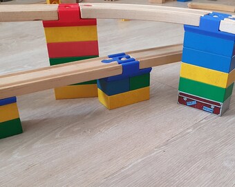 wooden train track double male