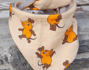 Muslin cloth "Here comes the mouse - friend mouse" for little mouse fans up to approx. 5 years.