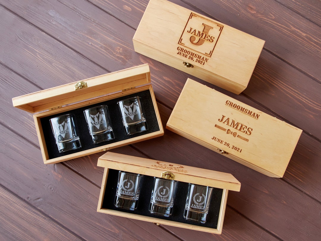Personalized Groomsmen Shot Glasses Set, Groomsmen Gifts, Groomsmen