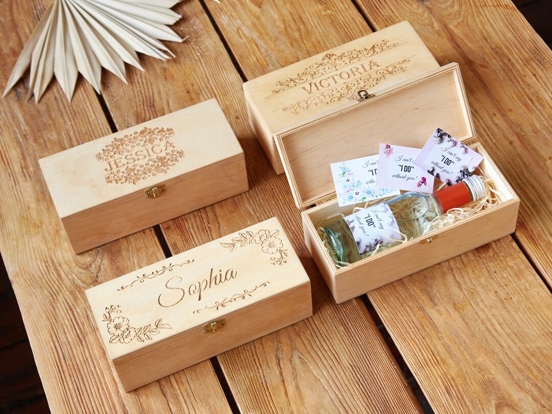 Bridesmaid Proposal Box, Wooden Gift Box, Will You Be My Bridesmaid ...