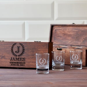 Personalized Shot Glasses Groomsmen Gift, Engraved Groomsmen Glasses, Groomsmen Alcohol Gift, Best Man Proposal Gift, Custom Groomsmen Gift