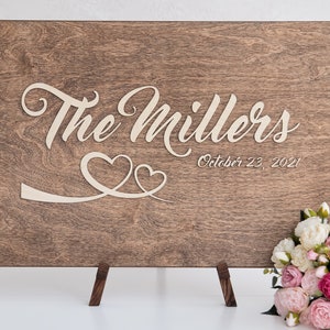 Personalized Wedding Guest Book Sign, 3d Wooden Welcome Wedding Sign, Custom Wooden Sign, Rustic Wedding Decor for Outdoor Wedding Ceremony
