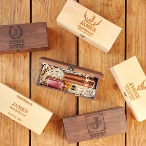 Groomsmen Gifts Box, Empty Personalized Groomsmen Gift Box, Wooden Gift Box, Groomsmen Box, Groomsman Box, Groomsmen Proposal Box