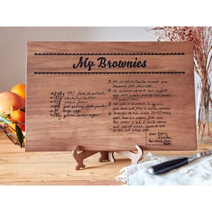 Personalized Cutting Board with Handwritten Recipe, Engraved Loved Ones Handwriting, Recipe Cutting Board, Baking Gift for Mom, Nana Gift
