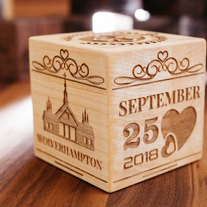 Doopgeschenk, Doop gunsten, Doopcadeau Meisje, Doopcadeau Jongen, Aangepast houten blok, Peetmoeder geschenk, Katholieke geschenken