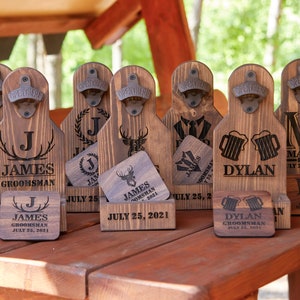 Personalized Wall Mount Bottle Opener: Groomsmen Gifts, Best Man Gift, Father of the Bride Gift, Father of the Groom Gift
