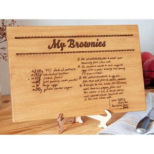 Cutting Board with Handwritten Recipe, Recipe Cutting Board, Loved Ones Handwriting, Grandma Recipe, Personalized Gift for Mom