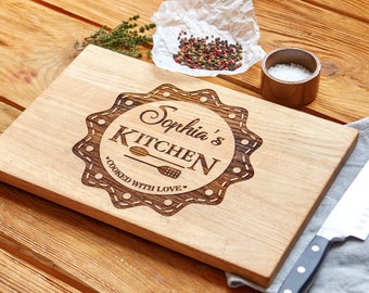 Custom Cutting Board, Housewarming Gift, Mom Christmas Gift, Grandma Gift, Personalized Christmas Gifts, Engraved Cutting Board