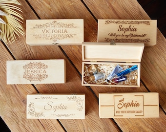 Bridesmaid Proposal Box Set, Will You Be My Bridesmaid, Bridesmaid Gifts Box, Maid of Honor Proposal Box, Wedding Favor Boxes